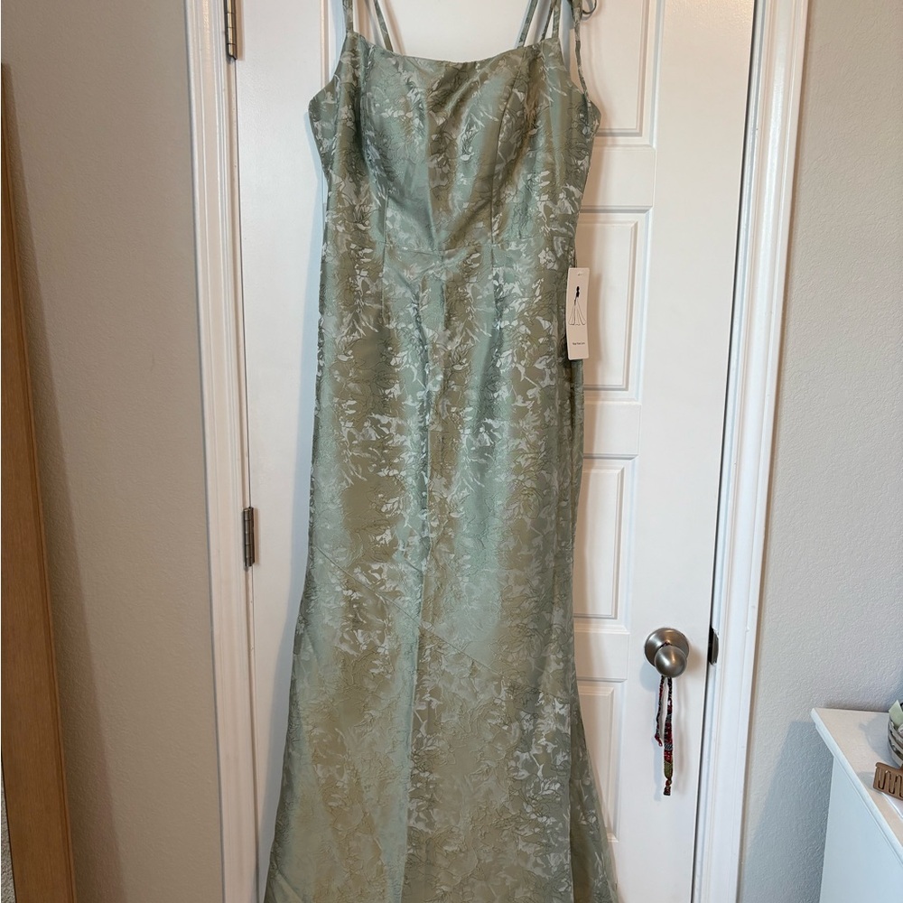Floral Sage Green Gown